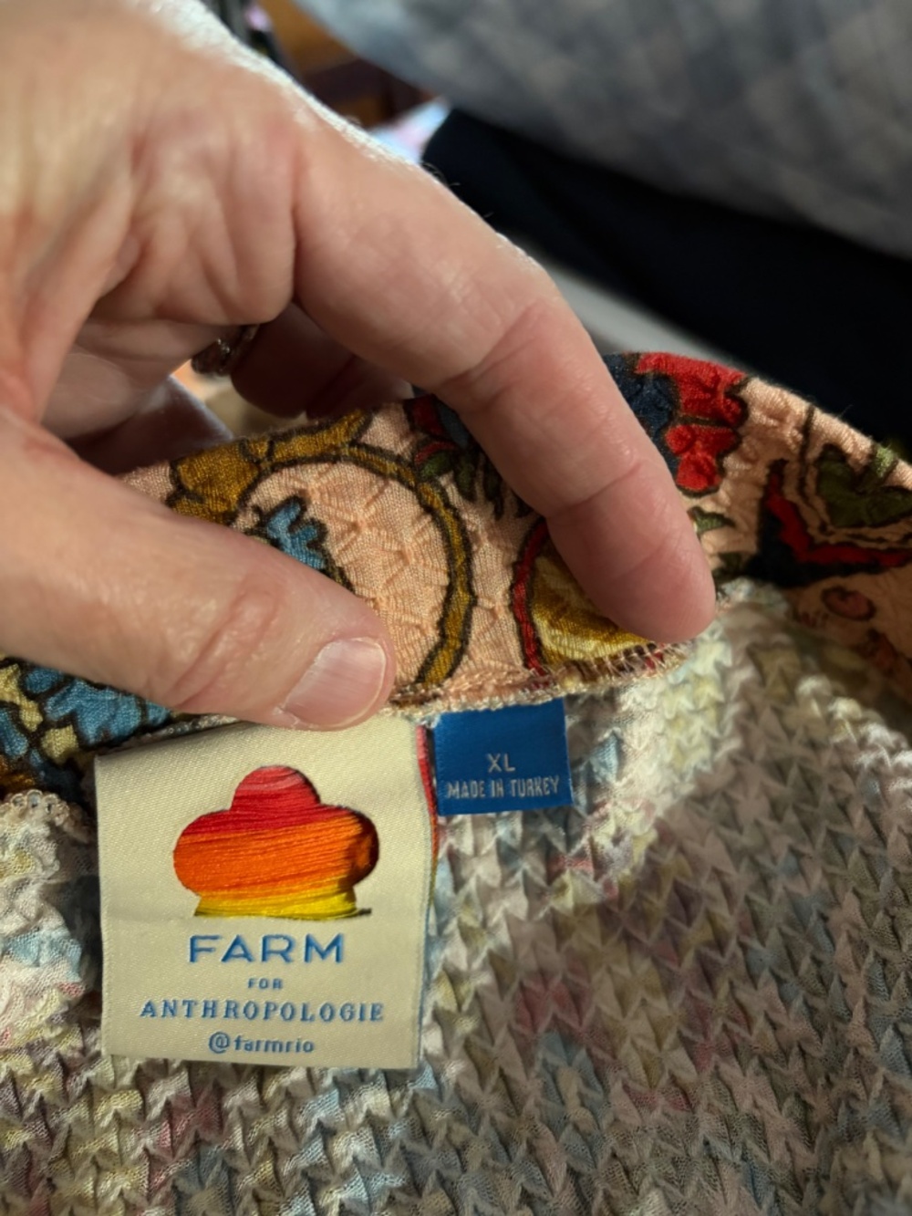 FARM Rio from Anthropologie XL Peacock Bird Print Smocked Maxi - Picture 4 of 5